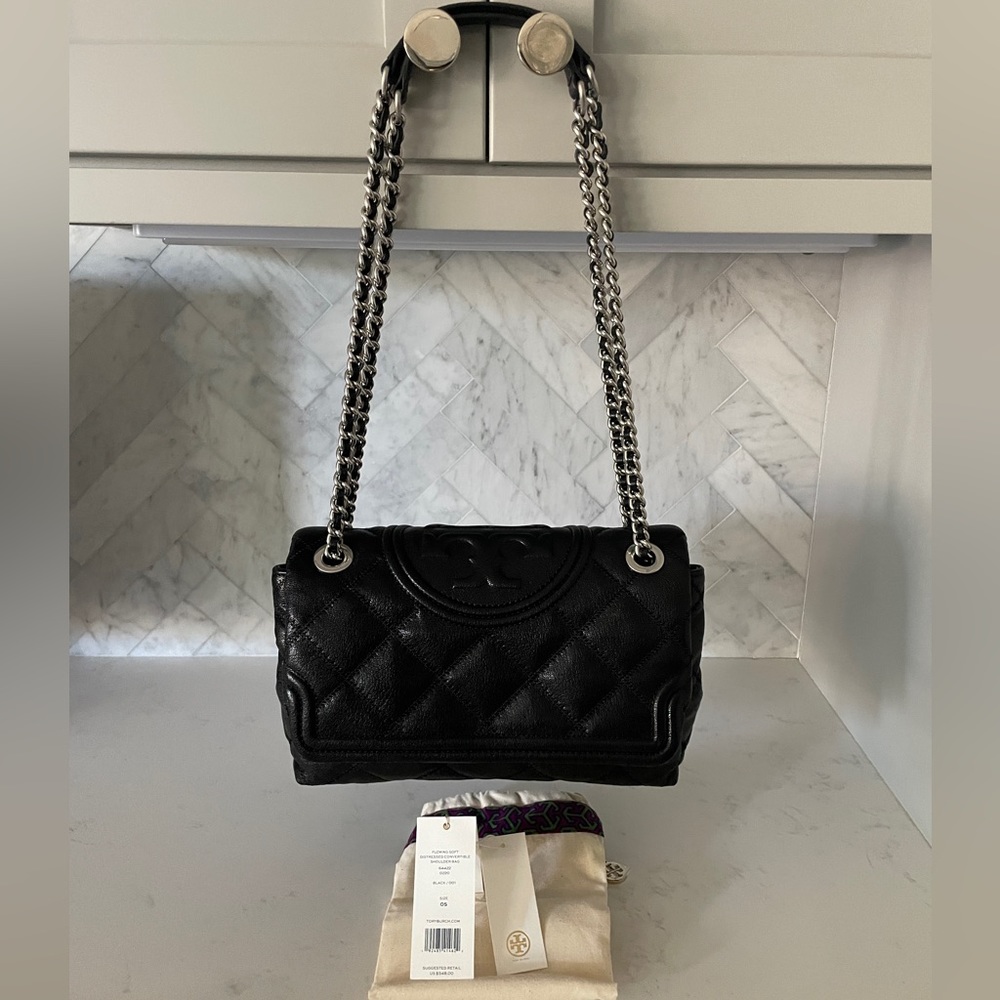 Tory Burch Fleming Distressed Convertible Shoulder Bag